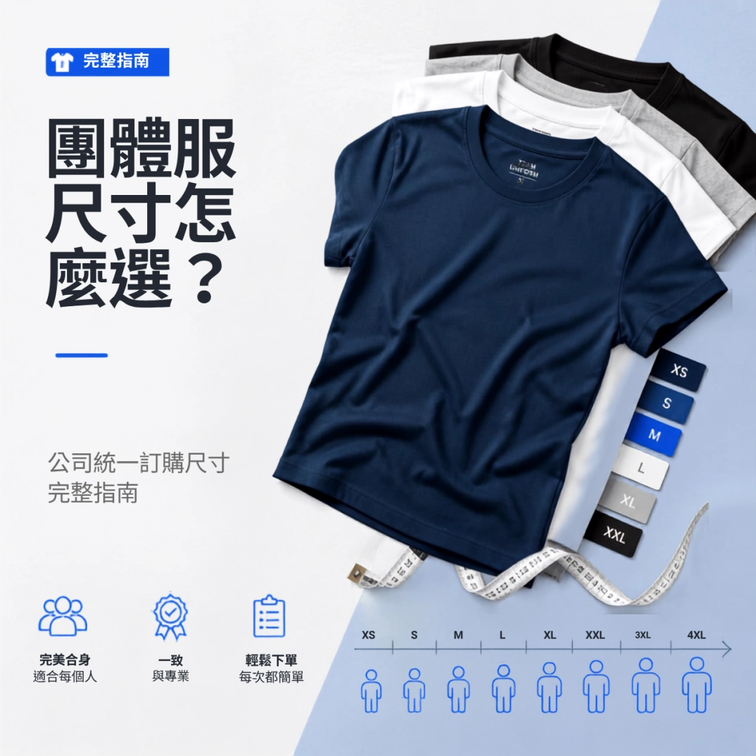 團體服尺寸怎麼選？公司統一訂購尺寸完整指南