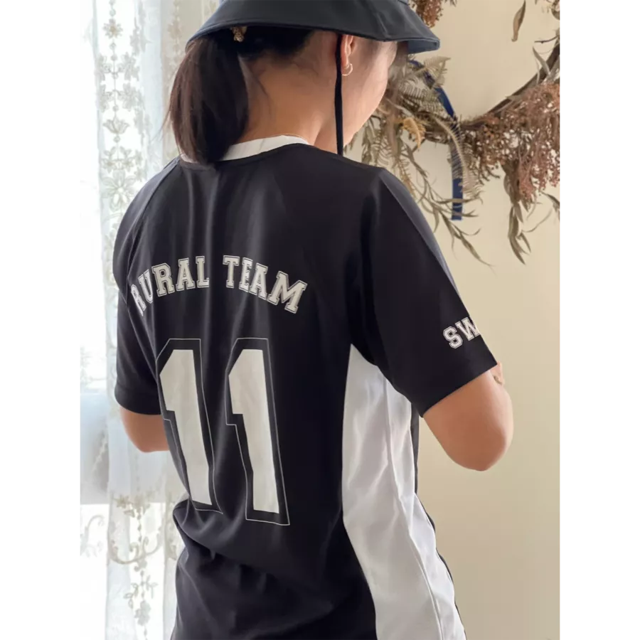 [洄遊農村]輕量剪接修身棒球衣