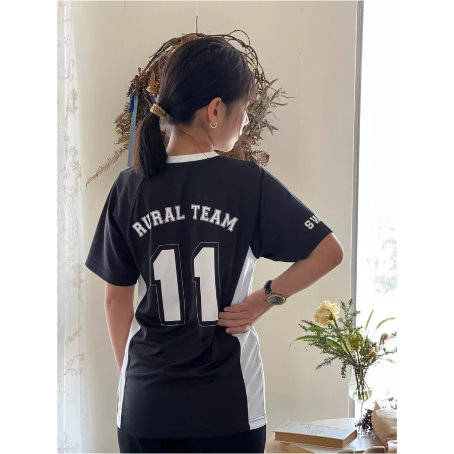 [洄遊農村]輕量剪接修身棒球衣