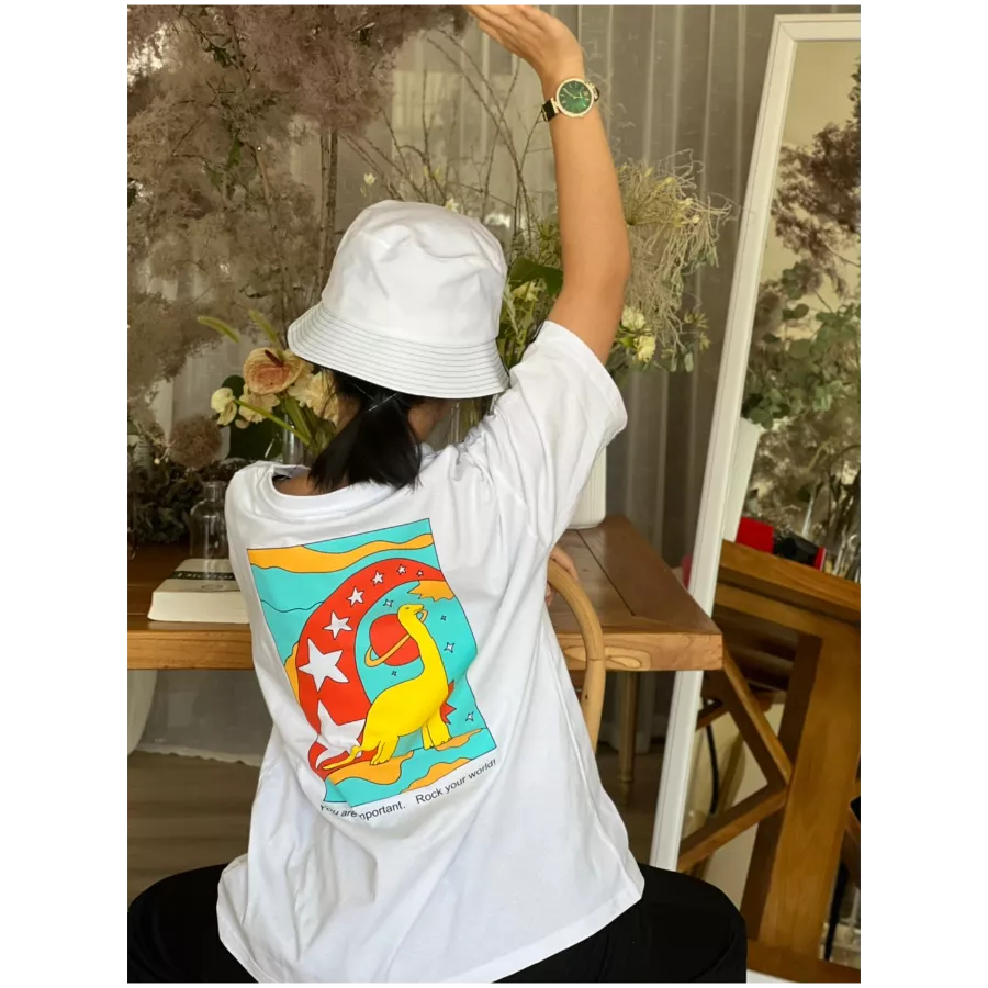 [山姆與傑克]落肩款大圖T恤