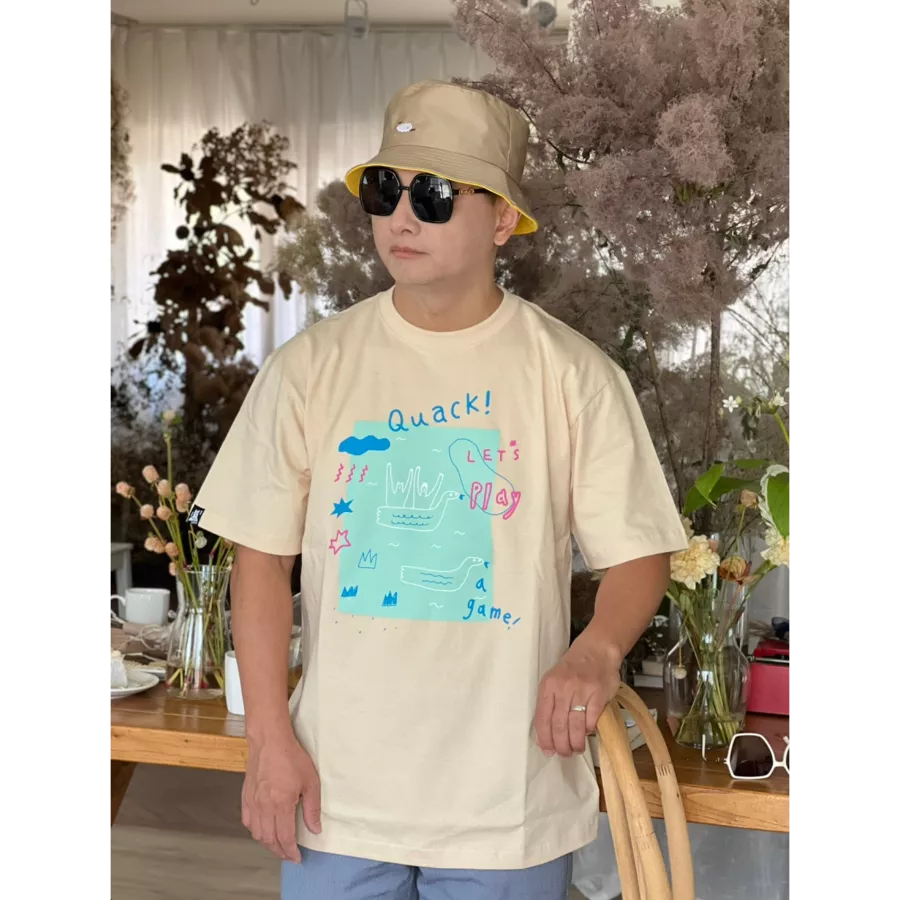 [山姆與傑克]落肩款大圖T恤