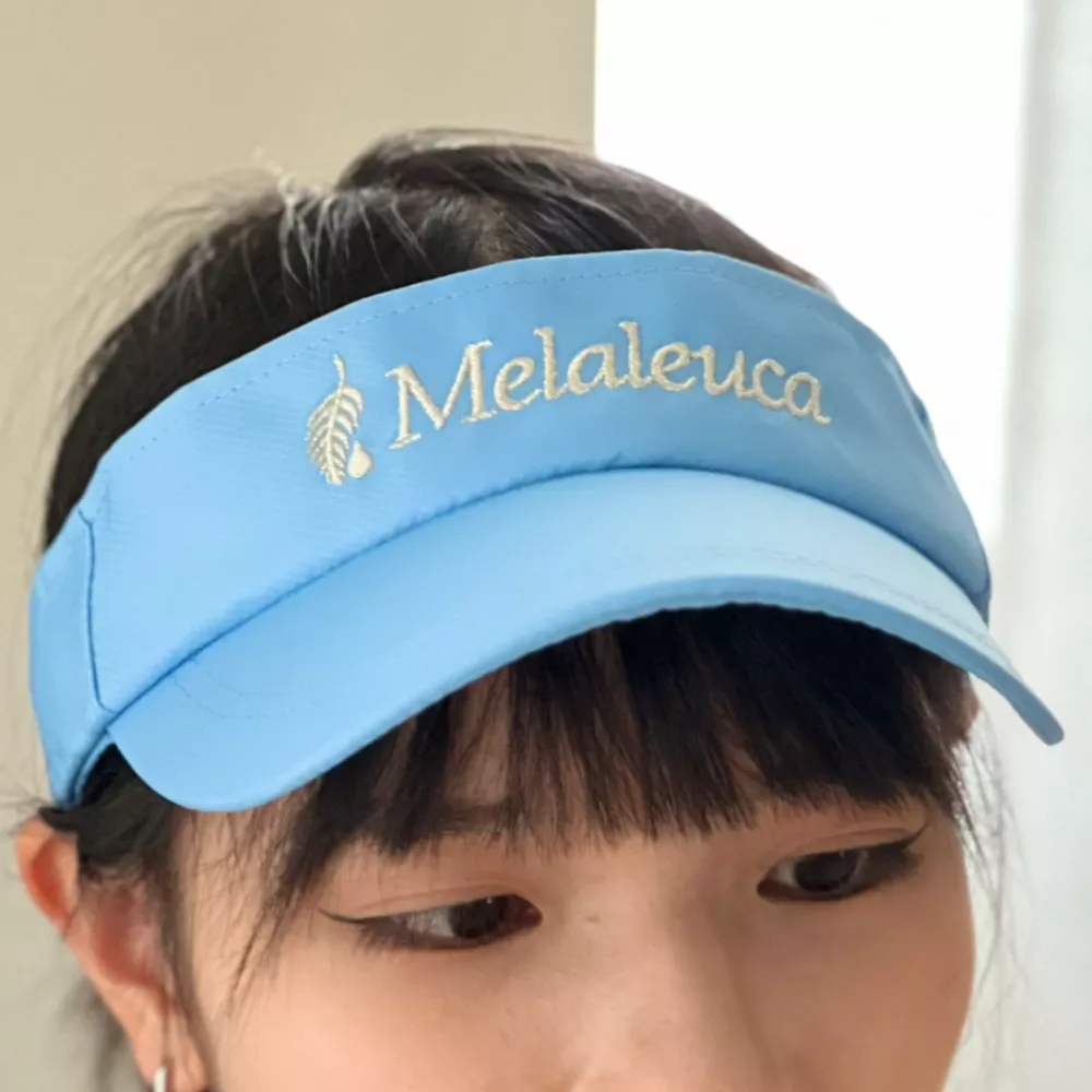 電繡款中空遮陽帽