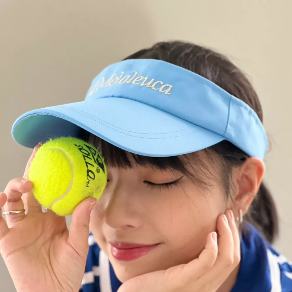 電繡款中空遮陽帽