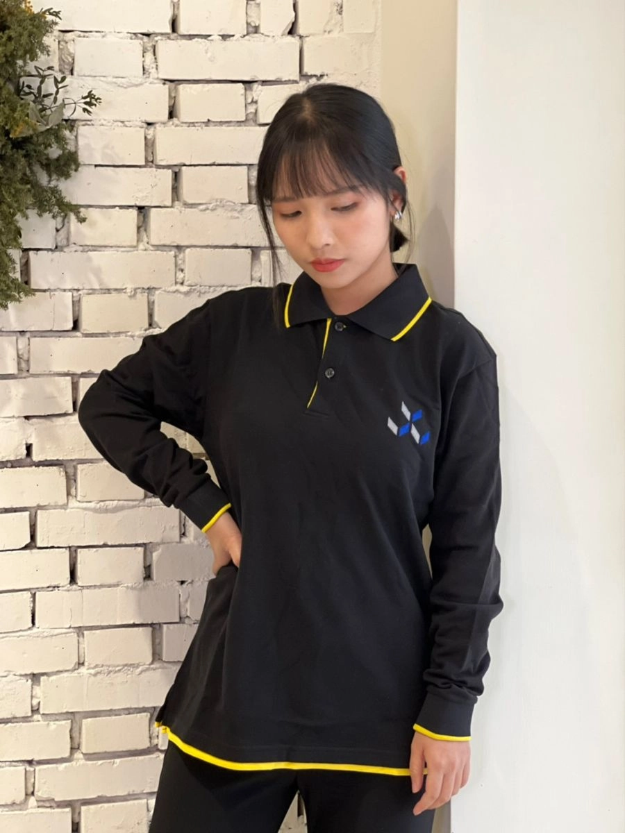 長袖假兩件排汗POLO衫