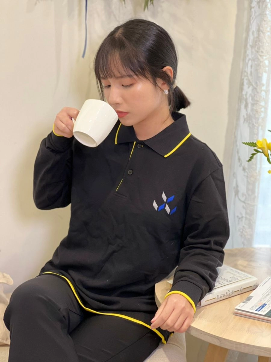 長袖假兩件排汗POLO衫