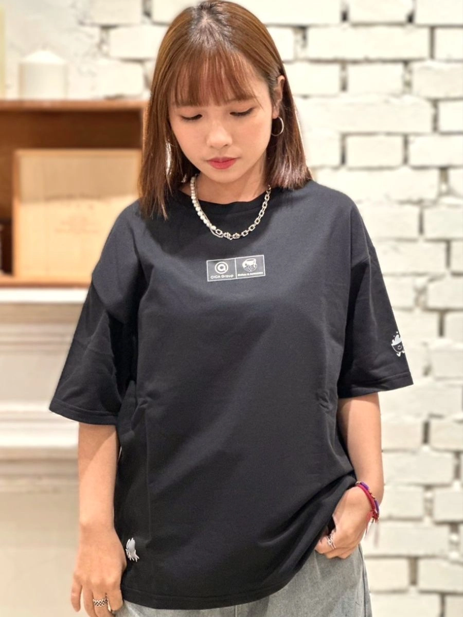 [CicaCafe]全轉印電繡圓T 