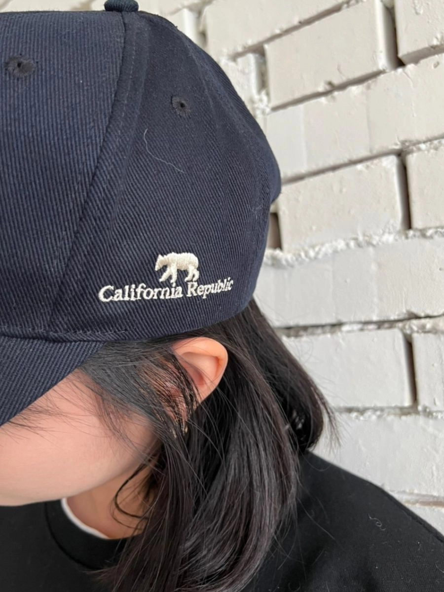 水洗感立體繡六片老帽