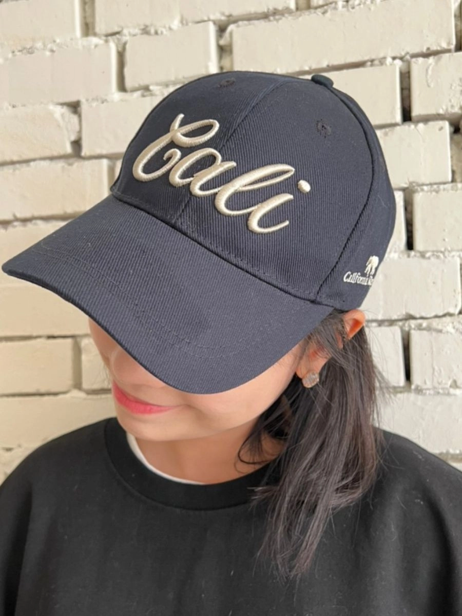 水洗感立體繡六片老帽