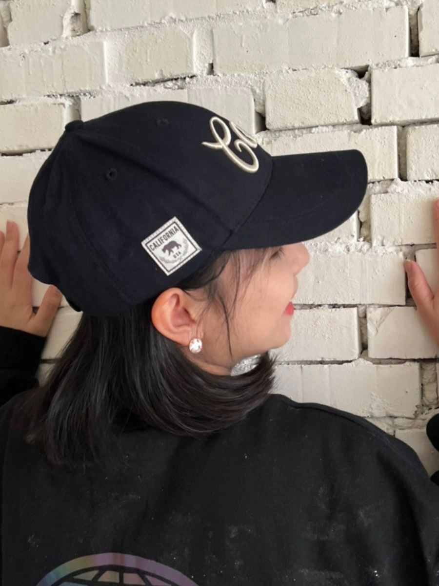 水洗感立體繡六片老帽