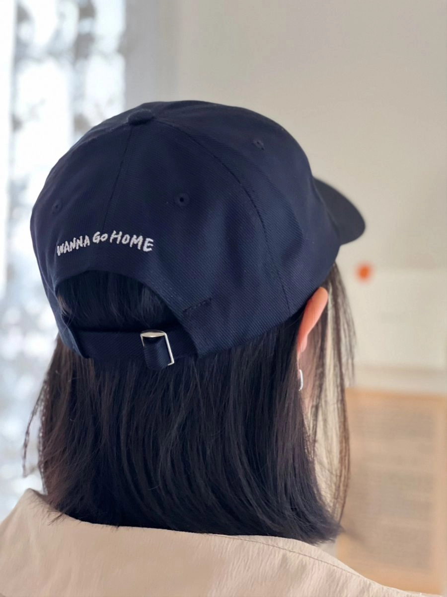 [ 可愛女孩 ]細斜紋電繡老帽