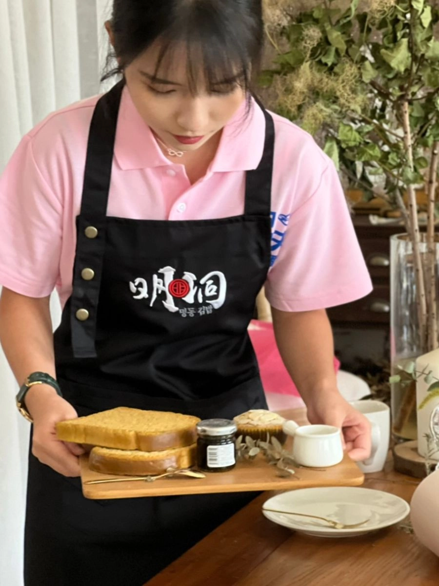 [明洞]綁帶口袋圍裙