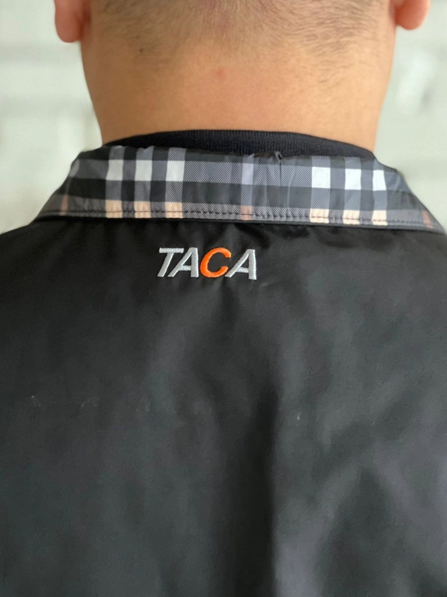 [TACA]拼接翻領外套