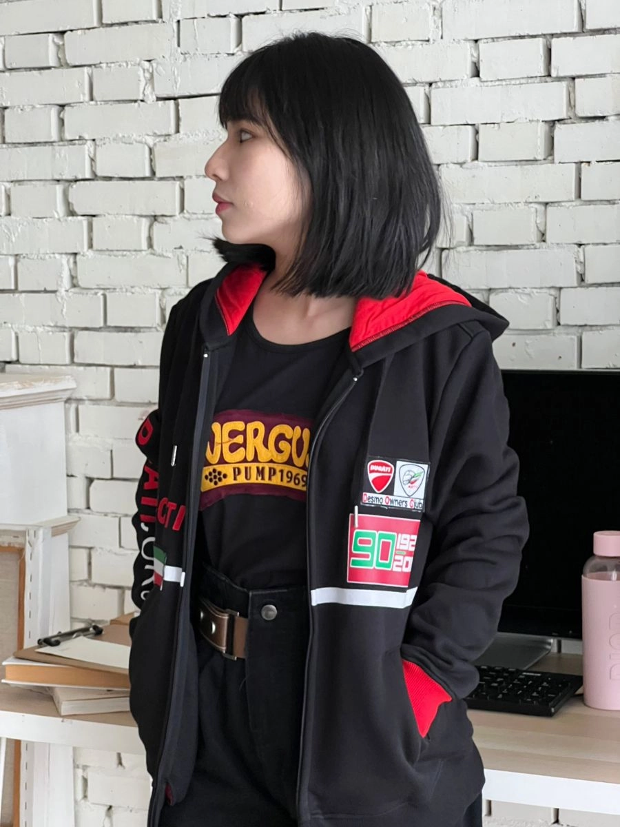 [DUCATI]設計款臂章連帽外套