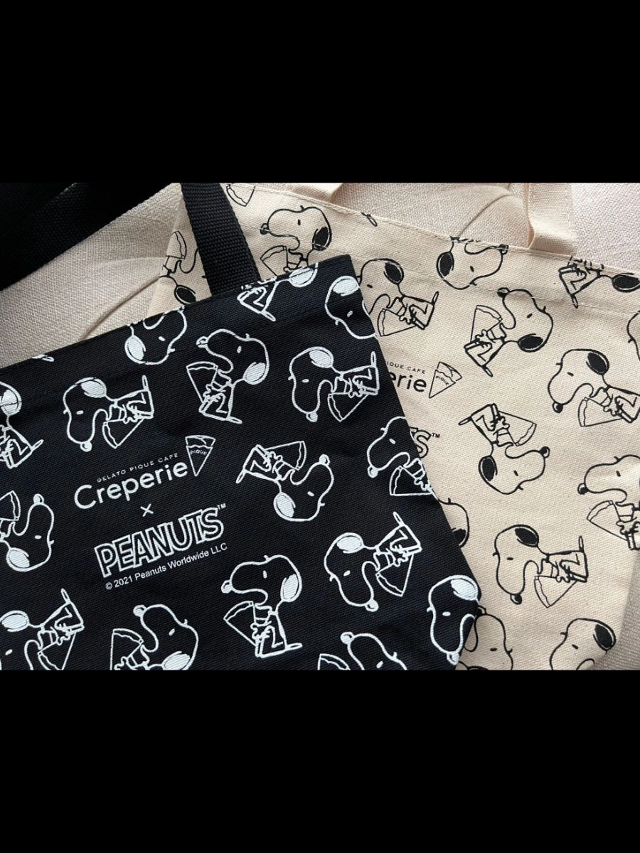 [史努比]雙色滿版帆布手提袋