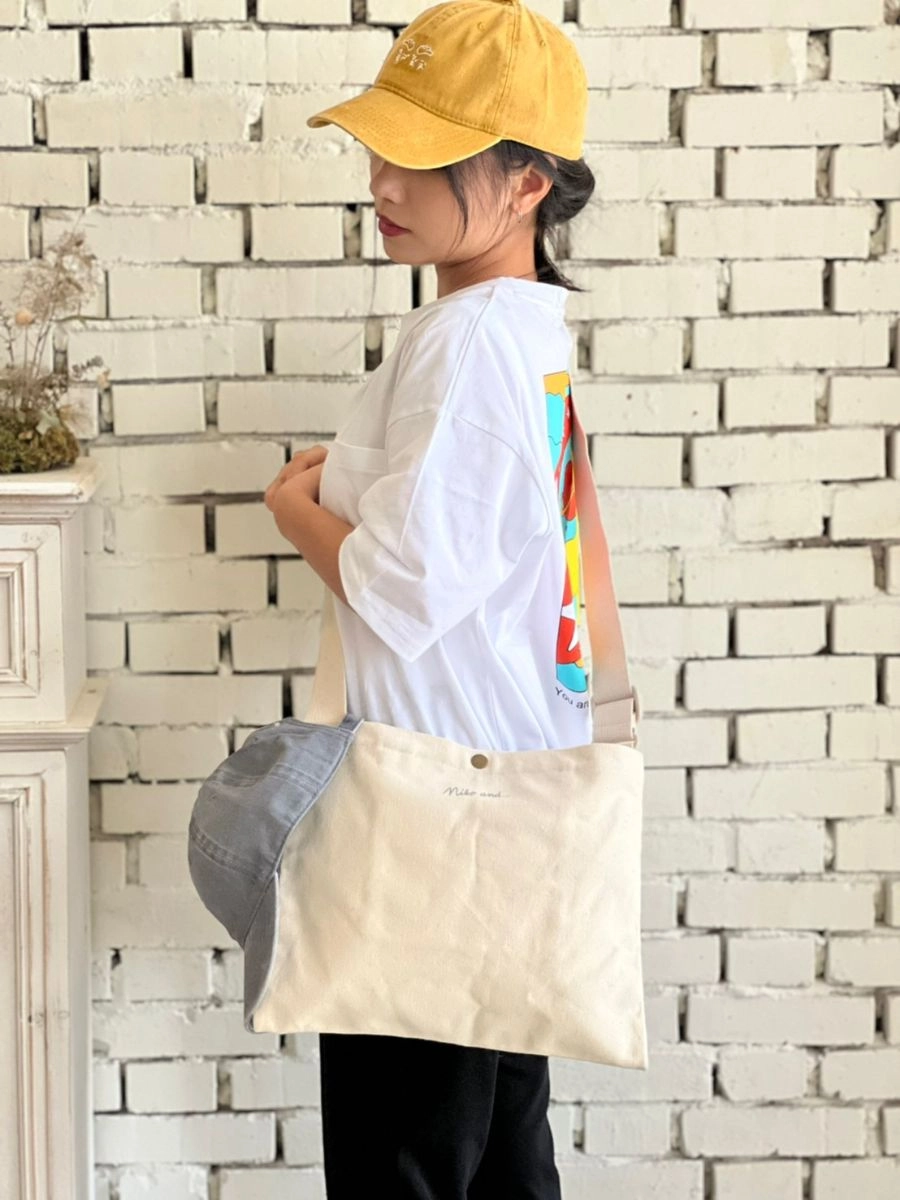 設計帆布肩背調整郵差包 