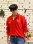 [深丘福德宮]簡約印刷長袖POLO衫