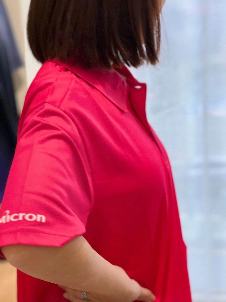 [MICRON]昇華桃紅漸層POLO衫  