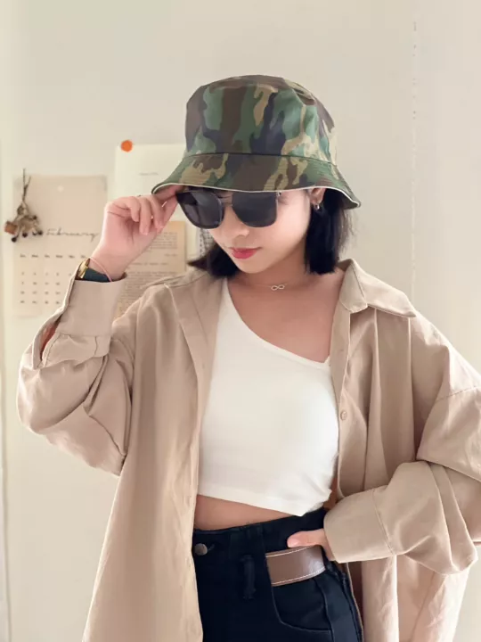 【TOPGUN】迷彩雙色電繡漁夫帽