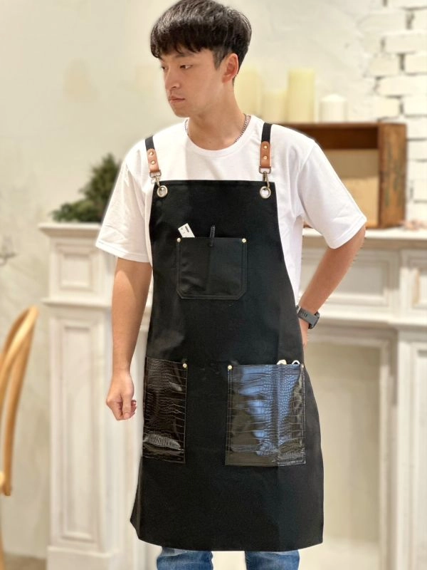 [自訂款]皮革帆布圍裙 